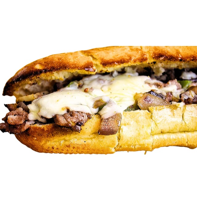 Philly Cheesesteak Sandwich With Fries.